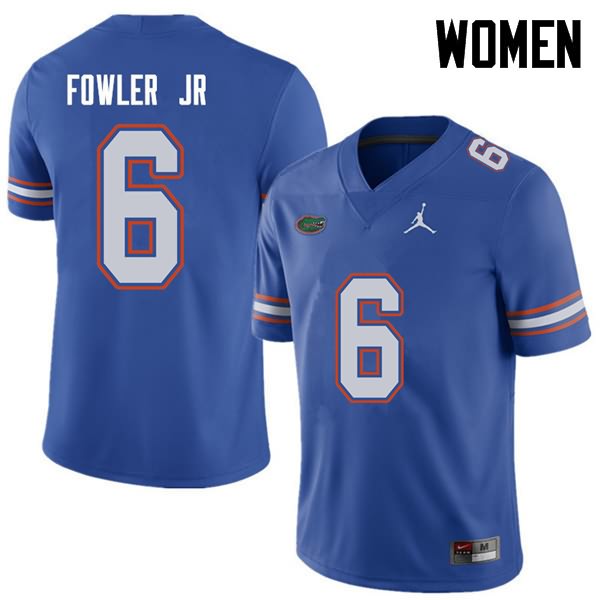 Women's NCAA Florida Gators Dante Fowler Jr. #6 Stitched Authentic Jordan Brand Royal College Football Jersey ZWX0765FR